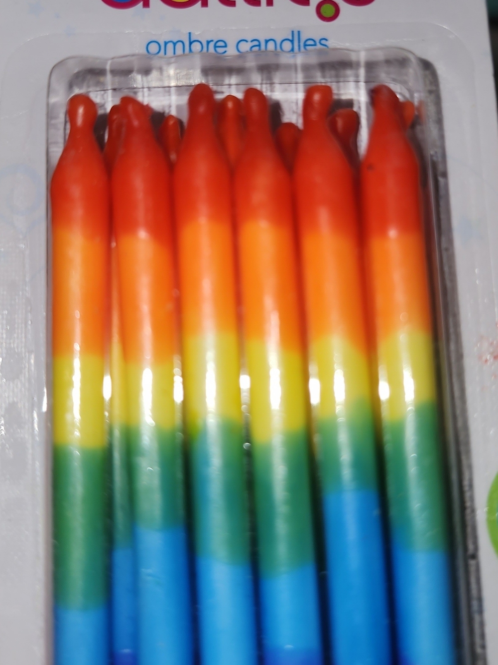 Rainbow Taper Candles - Pack of 12 - Picture 2 of 3